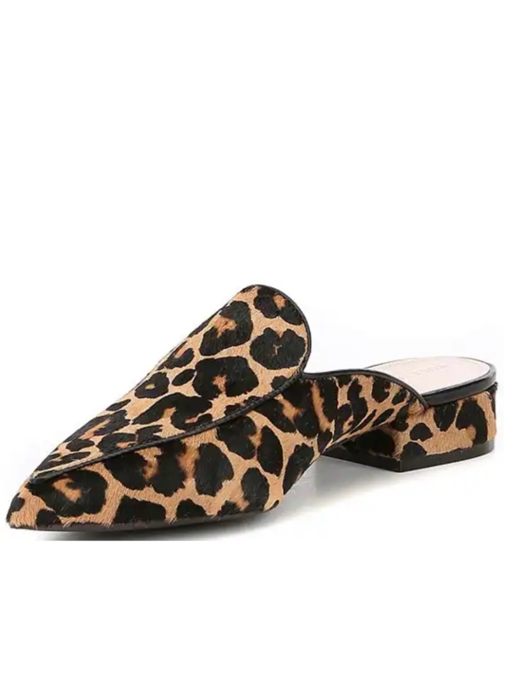 COLE HAAN Piper Pointed-Toe Leopard Print Calf-Hair Mules NWOT/sz 8